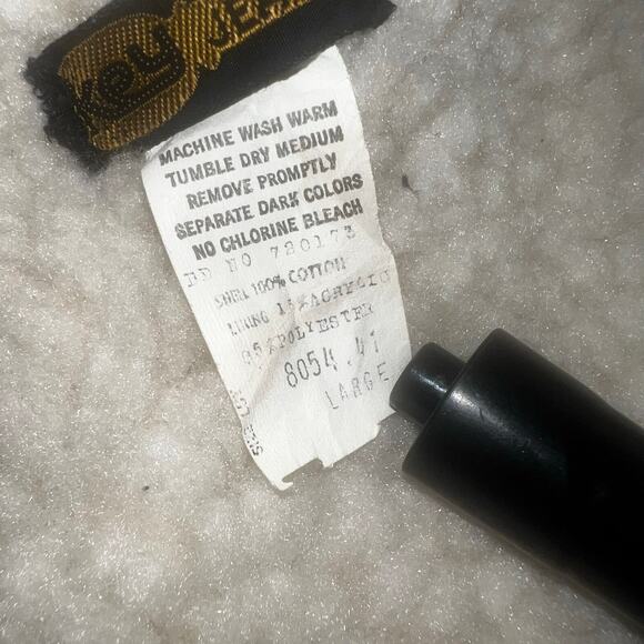 Vintage Denim vest 70's Key Jeans Sherpa lined trucker Cowboy Western men large - Picture 6 of 7